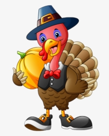 #turkey Pavo Pumpkin Pilgrim - Vegetables Cartoon Thanksgiving, HD Png Download, Free Download