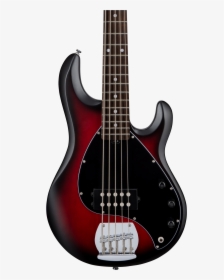 Sterling By Music Man Stingray5 In Ruby Red Burst Satin, - Bass Guitar, HD Png Download, Free Download