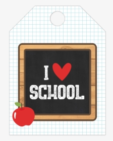I Heart School Tag Print & Cut File - Mcintosh, HD Png Download, Free Download