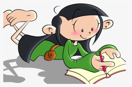 Kuki Writting Something - Cartoon, HD Png Download, Free Download