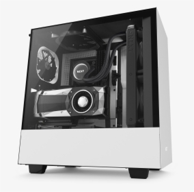 Transparent Pc Tower Png - Nzxt H500i Black Red, Png Download, Free Download