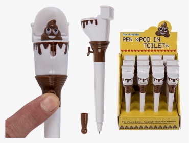 X2 Emoji Poo In Toilet Pens Toy Party Filler Bag Stocking - Toilet Pen, HD Png Download, Free Download
