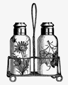 Style,home Accessories,mason Jar - Salt And Pepper Shakers Drawings, HD Png Download, Free Download