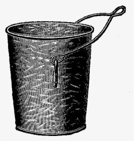 Mining Bucket Vintage Illustration - Drawing, HD Png Download, Free Download