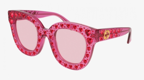 Gucci Gg0116s - Gucci Cat Eye Acetate Sunglasses With Hearts, HD Png Download, Free Download