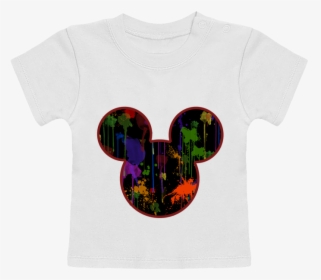 T-shirt Bébé Manches Courtes Tete De Mickey Version - Graphic Design, HD Png Download, Free Download