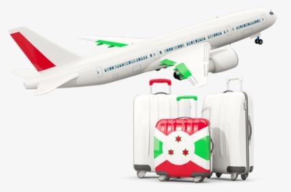 Luggage With Airplane - Indian Flag Airplane Png, Transparent Png, Free Download