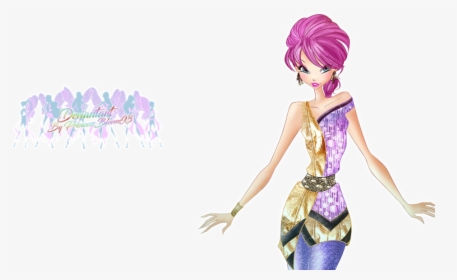 Winx Club Tecna Fashion Gold Couture Pngs By Princessbloom93-das0vpn - Winx Club Tecna Couture, Transparent Png, Free Download