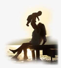 #family #beach #sunset #silhouette - Family, HD Png Download, Free Download
