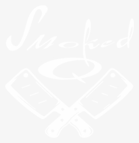 Smoked Q White Logo - Calligraphy, HD Png Download, Free Download