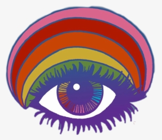 #eye #pyschedelic #60s #70s #hippie #trippy #vintage - Dessin 3eme Oeil, HD Png Download, Free Download