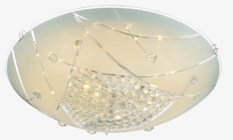 Modern Led Ceiling Lamp In Chrome Globo Elisa 40415-12 - Circle, HD Png Download, Free Download