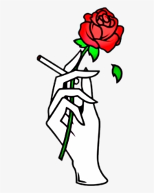 Hand Holding A Rose Clipart , Png Download - Hand Holding A Rose Drawing, Transparent Png, Free Download