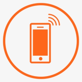 Transparent Cell Icon Png - Orange Cell Phone Icon Png, Png Download, Free Download