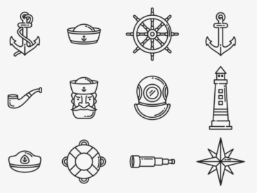 Seaman Icons Vector - Drawing, HD Png Download, Free Download