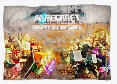 Minecraft Fleece Blanket Minecraft War Grunge Grey, HD Png Download, Free Download