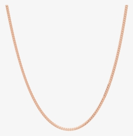 Rose Gold Cuban Chain Necklace - Gold, HD Png Download, Free Download