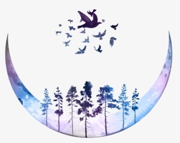 Purple Moon Png, Transparent Png, Free Download