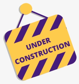 Purple And Gold Under Construction Sign - Nccer, HD Png Download, Free Download
