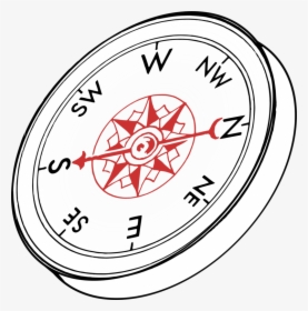 Line Art,clock,area - Compass, HD Png Download, Free Download