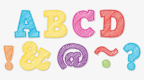 Tcr77301 Scribble Bold Block - Teacher Created Resources Black Classic Magnetic Letters, HD Png Download, Free Download