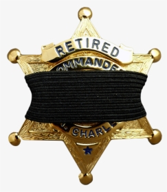 Police Badge With Mourning Band - Badge, HD Png Download, Free Download