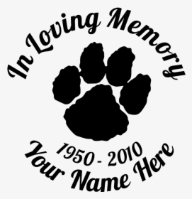 In Loving Memory Paw Print Sticker - Illustration, HD Png Download, Free Download