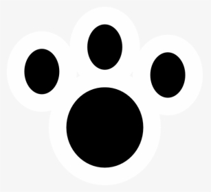 Paw Print White Png - Circle, Transparent Png, Free Download