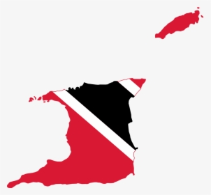 Trinidad And Tobago Flag Map, HD Png Download, Free Download