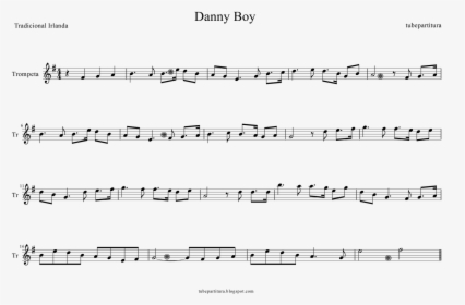 Danny Boy Music Score For Trumpet Popular Ireland - Banana Split Theme Song For Trumpet, HD Png Download, Free Download