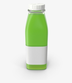 Juice Bottle Mockup Green - Water Bottle, HD Png Download, Free Download