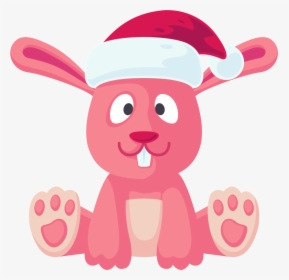 Christmas Hat Bunny Png Transparent - Portable Network Graphics, Png Download, Free Download