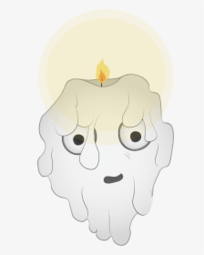 Ghost Candle Halloween - Cartoon, HD Png Download, Free Download