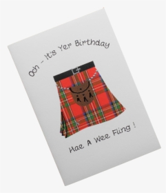 Scottish Birthday Card Tartan Kilt Sporran Doric Scots - Tartan, HD Png Download, Free Download