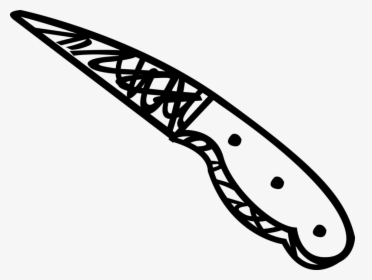 Vector Illustration Of Kitchen Cutlery Steak Knife - Line Art, HD Png Download, Free Download