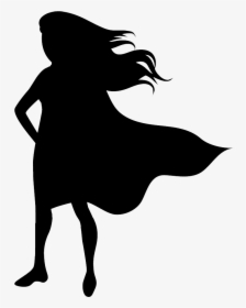 Silhouette Wonder Woman Png, Transparent Png, Free Download