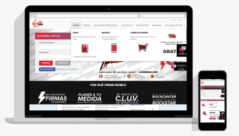 Virgin Mobile Chile Website - Utility Software, HD Png Download, Free Download