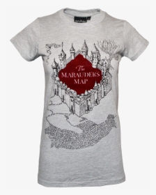 Ladies Marauders Map Fitted T Shirt Flock Print Harry - Marauders Map, HD Png Download, Free Download