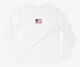 Us Flag Long Sleeve Tee - Long-sleeved T-shirt, HD Png Download, Free Download