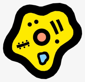 Vector Illustration Of Amoeba Cell Organism Under Microscope, HD Png Download, Free Download