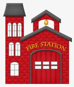 Firefighter Clipart Building - Fire Station Drawing Easy, HD Png Download, Free Download