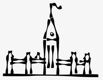 Vector Illustration Of Parliament Buildings With Peace - Silhouette, HD Png Download, Free Download