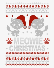 Meowie Christmas Sweater - Cartoon, HD Png Download, Free Download