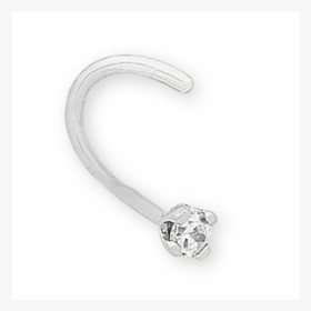 9 Carat White Gold Diamond Set Nose Stud Georgies Fine - Body Jewelry, HD Png Download, Free Download