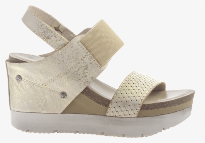Womens Wedge Sandal Moon Child In Gold Yellow Side - Child Wedge Heel Sandal, HD Png Download, Free Download