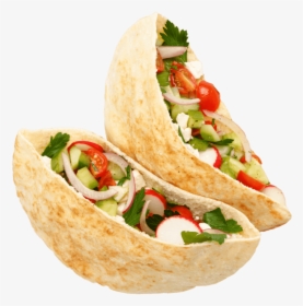 Pita Filled With Onions, Tomatoes, Cucumbers, Feta - Fast Food, HD Png Download, Free Download