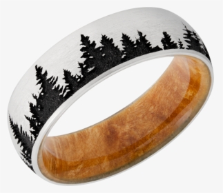 Wood Sleeve Evergreen Tree Ring - Bangle, HD Png Download, Free Download