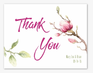 Sweet Magnolia Thank You Card With - Calligraphy, HD Png Download, Free Download