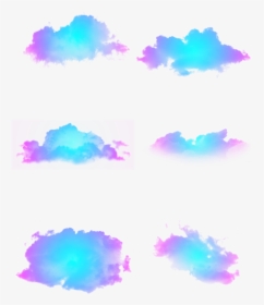 Elemento De Nuvem Colorida Gradiente Azul Vermelho - Nuvem Colorida Png, Transparent Png, Free Download