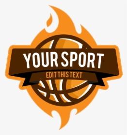 Custom Basketball Banner With Flames Sticker - Illustration, HD Png Download, Free Download